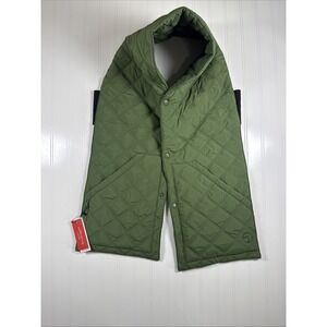 NEW Puffer Hug 418 Green Scarf Vest Unisex NWT 66x10" With Pockets And Snaps